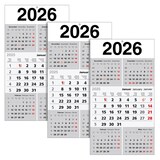 Artikelbild 1 für 3 5-Monats-Wandkalender 2026, Artikelnummer 547817
