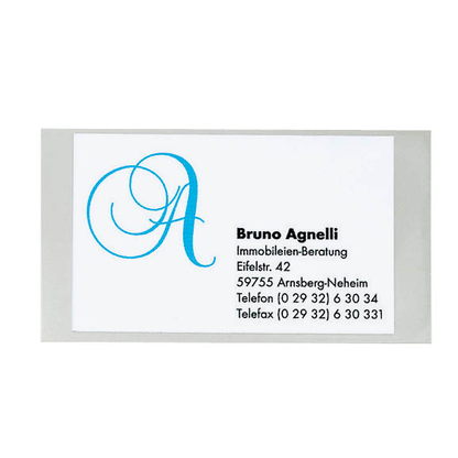 Artikelbild 4 für Probeco Visitenkartentasche selbstklebend transparent, für 1 Visitenkarte, 100 St., Artikelnummer 128009