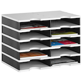 Artikelbild 1 für styro Sortierstation Styrodoc grau/schwarz mit 10 Fächer, Artikelnummer 444935