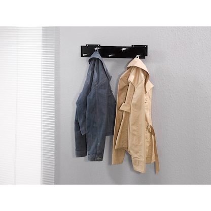 Artikelbild 3 für SZ Metall Wandgarderobe 52135 schwarz Metall 5 Haken 50,0 x 9,0 cm, Artikelnummer 796789