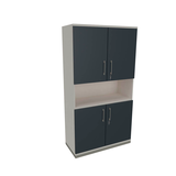 Artikelbild 1 für fm Regalschrank Oldenburg, 4260649684061 weiß, lavagrau 100,0 cm 44,2 cm, Artikelnummer 408181