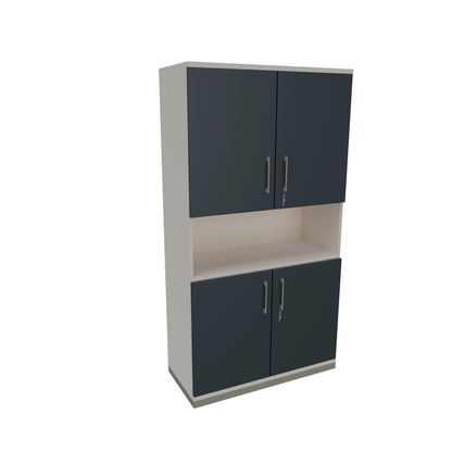 Artikelbild für fm Regalschrank Oldenburg, 4260649684061 weiß, lavagrau 100,0 cm 44,2 cm, Artikelnummer 408181