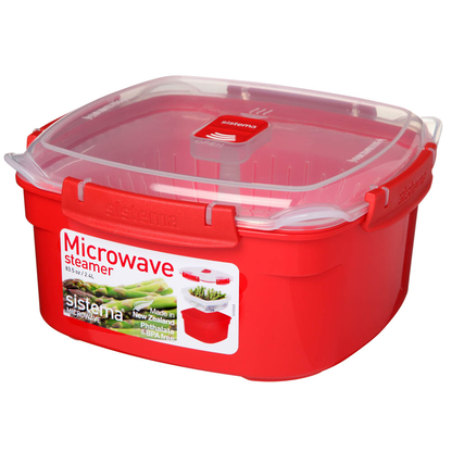 Artikelbild für sistema® Mikrowellen-Dampfgarer rot 2,4 l, 1 St., Artikelnummer 593097