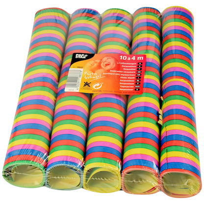 Artikelbild 2 für PAPSTAR Luftschlangen Stripes bunt 10 St., Artikelnummer 119832
