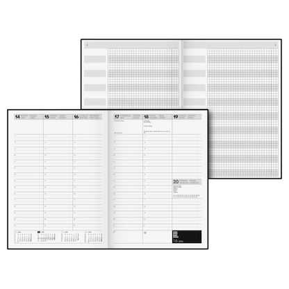 Artikelbild 4 für BRUNNEN Buchkalender TIME CENTER 2026 schwarz, Artikelnummer 594867