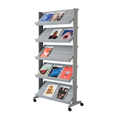 Artikelbild 1 für PAPERFLOW Prospektregal silber DIN A4, Artikelnummer 204362