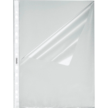 Artikelbild 2 für 100 herlitz Prospekthüllen DIN A4 transparent genarbt 0,05 mm, Artikelnummer 351753