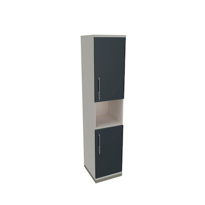 Artikelbild für fm Regalschrank Oldenburg, 4260649684085 weiß, lavagrau 40,0 cm 44,2 cm, Artikelnummer 408213