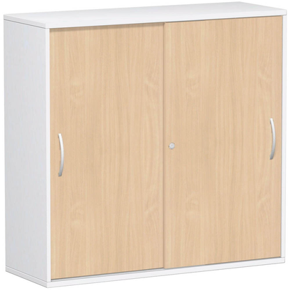 Artikelbild für geramöbel Schiebetürenschrank Flex, S-312353-BW weiß, buche 2 Fachböden 120,0 x 42,5 x 118,2 cm, Artikelnummer 877163