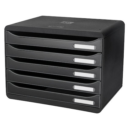 Artikelbild 7 für Exacompta Schubladenbox Big-Box Plus quer Classic schwarz 308714D, DIN A4 quer mit 5 Schubladen, Artikelnummer 460225