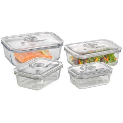 Artikelbild 4 für caso® Vakuumbehälter-Set VacuBoxx E-Set transparent 0,37/0,6/1,0/1,5 l, 1 Set, Artikelnummer 492779