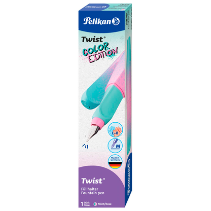 Artikelbild 2 für Pelikan Twist® Color Blocking Patronenfüller mint/ rose M (mittel), Artikelnummer 573879