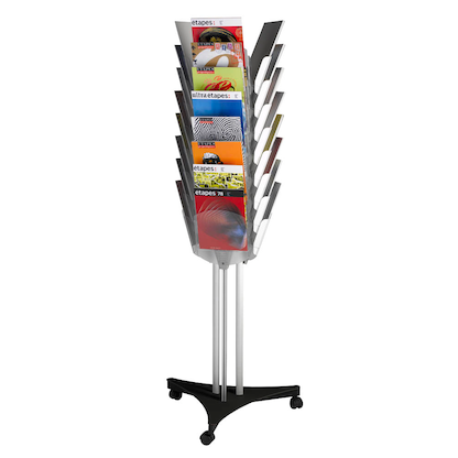 Artikelbild 23 für PAPERFLOW Prospektständer drehbar schwarz DIN A4 24 Fächer, Artikelnummer 442564