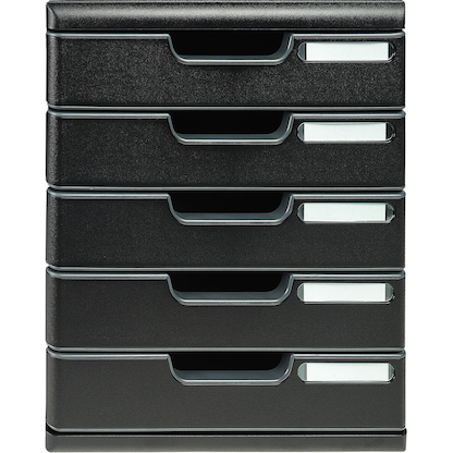 Artikelbild 2 für Exacompta Schubladenbox Modulo schwarz 301414D, DIN A4 mit 5 Schubladen, Artikelnummer 667547