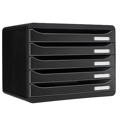 Artikelbild 6 für Exacompta Schubladenbox Big-Box Plus quer Classic schwarz 308714D, DIN A4 quer mit 5 Schubladen, Artikelnummer 460225