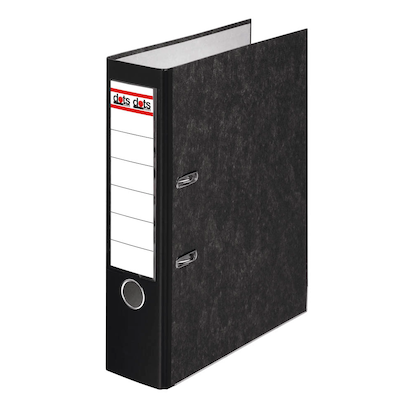 Artikelbild für dots Ordner schwarz marmoriert Karton 8,0 cm DIN A4, Artikelnummer 489476