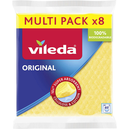 Artikelbild 2 für vileda ORIGINAL Schwammtücher Naturfaser 60 °C waschbar, 8 St., Artikelnummer 116444