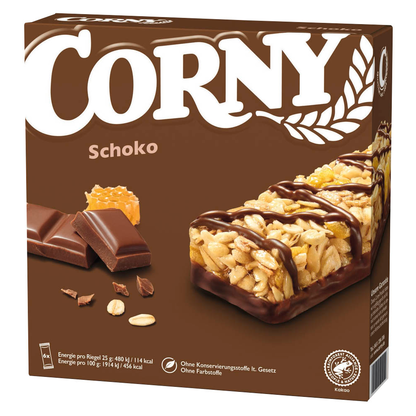 CORNY Schoko Müsliriegel 6 Riegel | office discount