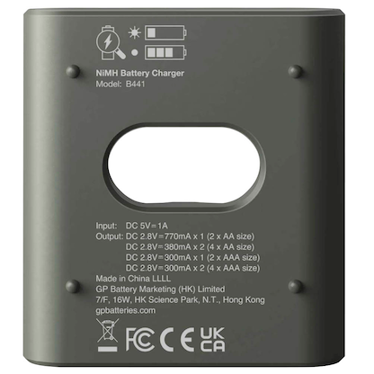 Artikelbild 3 für GP B441U + B441D 4-Port USB-Akku-Ladegerät inkl. Akkus, Artikelnummer 255426