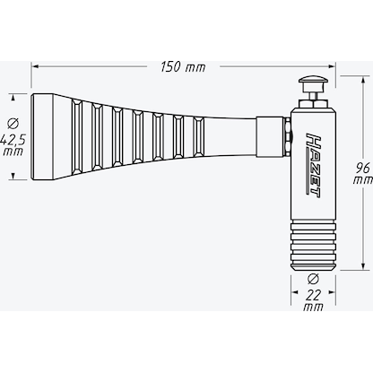 Artikelbild 2 für HAZET 9040T-1 Saug-/Blas-Druckluftpistole umschaltbar 12 bar, Artikelnummer 582779