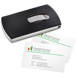 Artikelbild 1 für SIGEL Visitenkartenetui schwarz/silber, für bis zu 12 Visitenkarten, Artikelnummer 354403