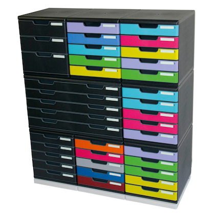 Artikelbild 3 für Exacompta Schubladenbox Modulo schwarz 301414D, DIN A4 mit 5 Schubladen, Artikelnummer 667547