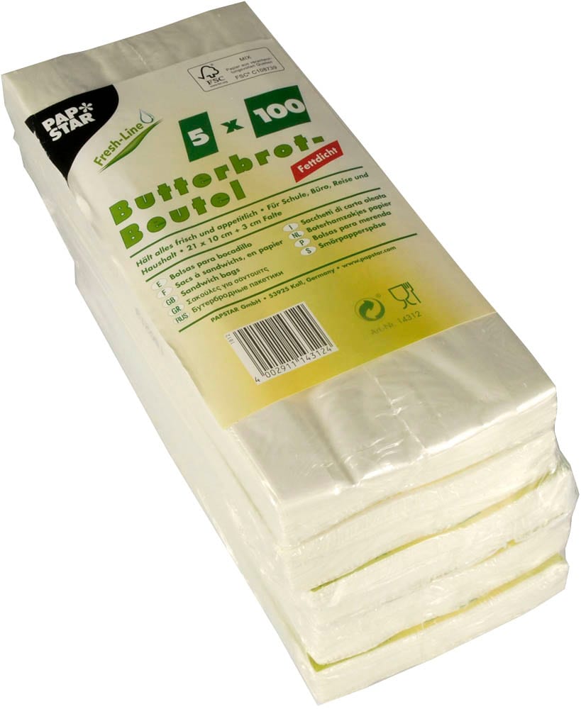 PAPSTAR Butterbrottüten, 500 St. | office discount