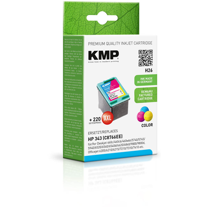 Artikelbild 2 für KMP H26 color Druckerpatrone kompatibel zu HP 343 (C8766E), Artikelnummer 164277