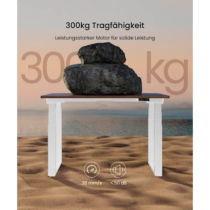 Artikelbild 6 für FlexiSpot E7Q elektrisch höhenverstellbares Schreibtischgestell weiß ohne Tischplatte, Kufen-Gestell weiß 110,0 - 190,0 x 57,8 cm, Artikelnummer 656803