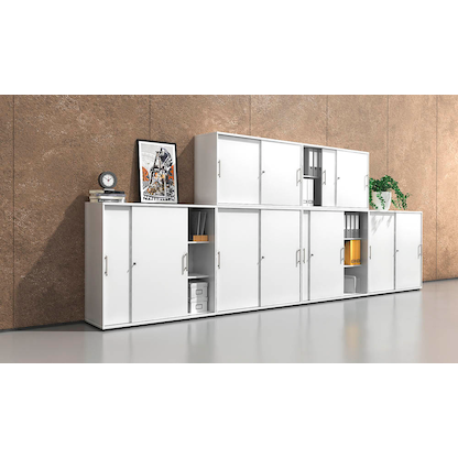 Artikelbild 5 für HAMMERBACHER Schiebetürenschrank Prokura, V1752S/W/W/RE weiß 1 Fachboden 120,0 x 40,0 x 74,8 cm, Artikelnummer 637278