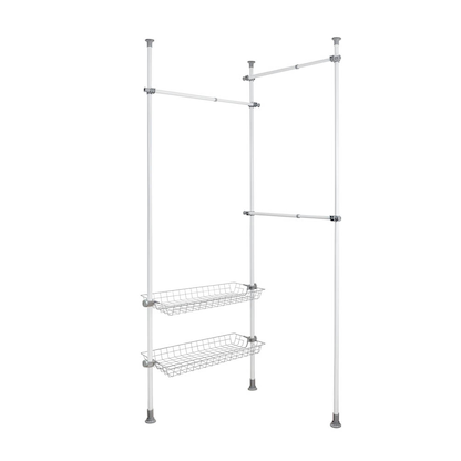 Artikelbild 6 für WENKO Teleskop-Garderobe Herkules Duo 50611100 grau Metall 164,0 - 215,0 x 165,0 - 300,0 cm, Artikelnummer 665007