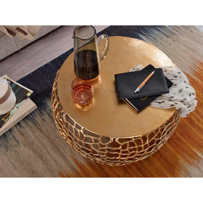 Artikelbild 7 für WOHNLING Couchtisch Aluminium gold 66,0 x 66,0 x 30,0 cm, Artikelnummer 166639