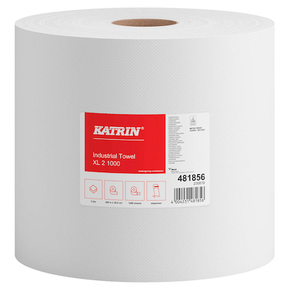 Artikelbild 2 für 2 KATRIN Putztuchrollen XL 2 1000 2-lagig hochweiß, 1.000 Blätter, Artikelnummer 506030