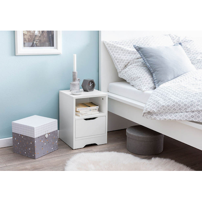 Artikelbild 3 für WOHNLING Nachttisch weiß 31,0 x 31,0 x 43,0 cm, Artikelnummer 907263