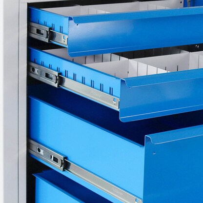 Artikelbild 7 für ADB Werkbank lichtgrau, RAL 5012 8 Schubladen 120,0 x 60,0 x 84,0 cm, Artikelnummer 674794