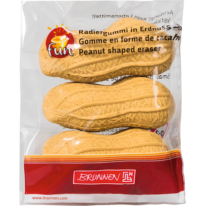 Artikelbild 2 für BRUNNEN Radiergummis Erdnuss beige, 3 St., Artikelnummer 925329