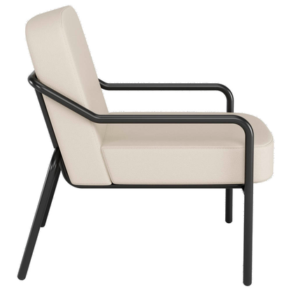 Artikelbild 2 für medso powered by PAPERFLOW Sessel MEDSO M Rund creme schwarz Kunstleder, 1 St., Artikelnummer 522506