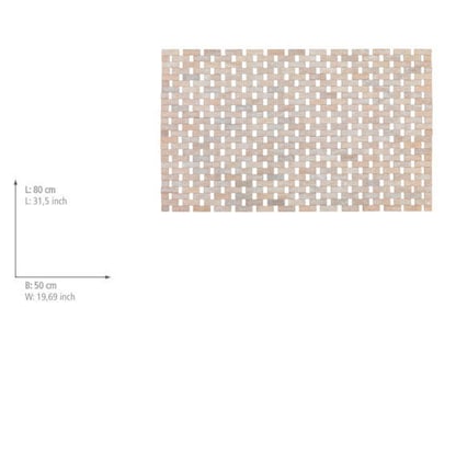 Artikelbild 4 für WENKO Badematte Bamboo weiß 50,0 x 80,0 cm, Artikelnummer 809027