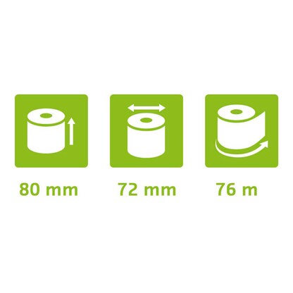 Artikelbild 9 für Exacompta Thermorollen 8,0 cm x 76,0 m, 10 Rollen, Artikelnummer 346649