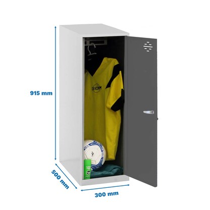 Artikelbild 2 für Simonrack Spind SIMONLOCKER DISM SINGLE anthrazit, grau 8425437108587, 1 Schließfach 30,0 x 50,0 x 91,5 cm, Artikelnummer 354419