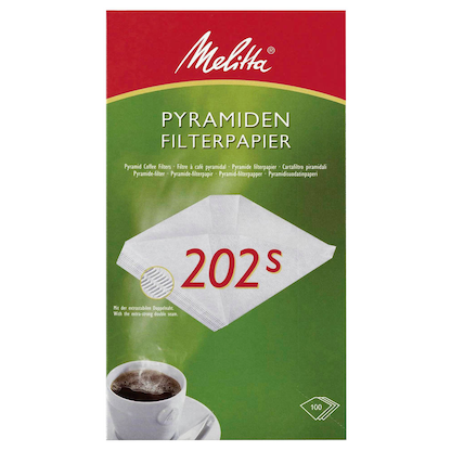 Artikelbild 24 für Melitta PYRAMIDEN FILTERPAPIER 202s Kaffeefilter, 100 St., Artikelnummer 155111