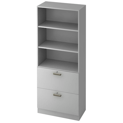 Artikelbild 6 für HAMMERBACHER Regalschrank Savona, V7300/5/5/SG lichtgrau 80,0 x 42,0 x 200,4 cm, Artikelnummer 567388