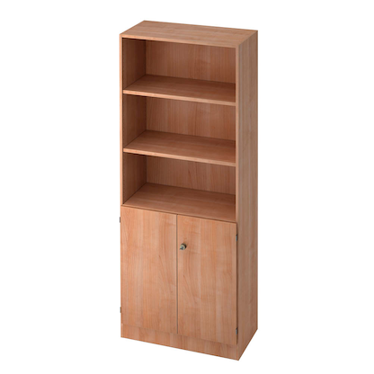 Artikelbild für HAMMERBACHER Regalschrank V6770, V6770/N/N/SG nussbaum 80,0 x 42,0 x 200,4 cm, Artikelnummer 866323