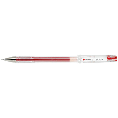 Artikelbild für PILOT G-Tec C4 0.4 Gelschreiber transparent 0,4 mm, Schreibfarbe: rot, 1 St., Artikelnummer 655407