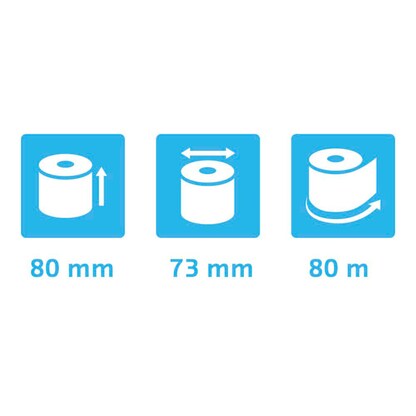 Artikelbild 3 für Exacompta Thermorollen 8,0 cm x 80,0 m, 5 Rollen, Artikelnummer 346659