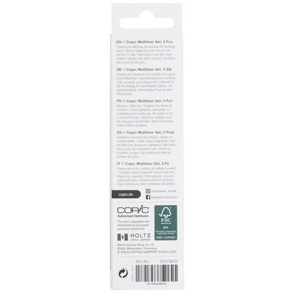 Artikelbild 7 für COPIC® Multiliner Fineliner schwarz 0.5 + 0.8 + 1.0 mm, 3 St., Artikelnummer 361419