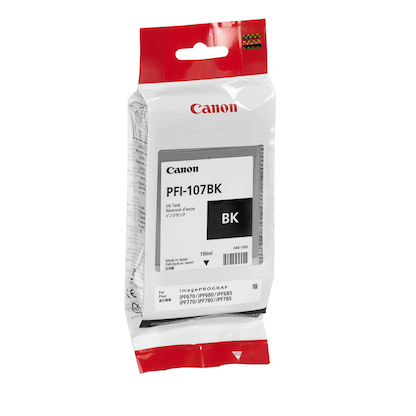 Artikelbild 2 für Canon PFI-107 BK schwarz Druckerpatrone, Artikelnummer 236048