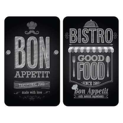 Artikelbild 9 für WENKO Herdabdeckplatten Bon Appetit schwarz, grau, 2 St., Artikelnummer 530204
