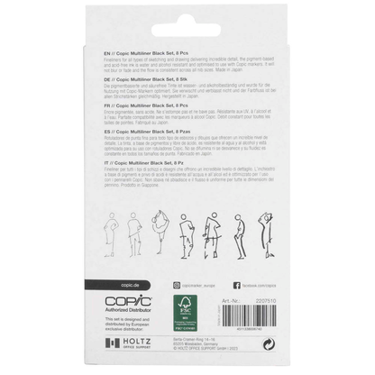 Artikelbild 5 für COPIC® Multiliner Fineliner schwarz 0.05 + 0.1 + 0.3 + 0.5 + 0.8 + 1.0 + BS + BM mm, 8 St., Artikelnummer 361517