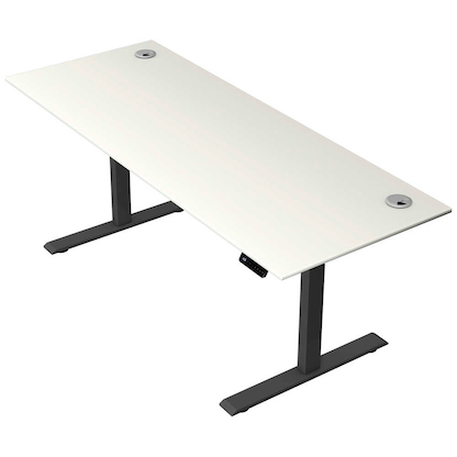 Artikelbild für Kerkmann Move 2 Plus elektrisch höhenverstellbarer Schreibtisch weiß rechteckig, T-Fuß-Gestell anthrazit 200,0 x 80,0 cm, Artikelnummer 728158
